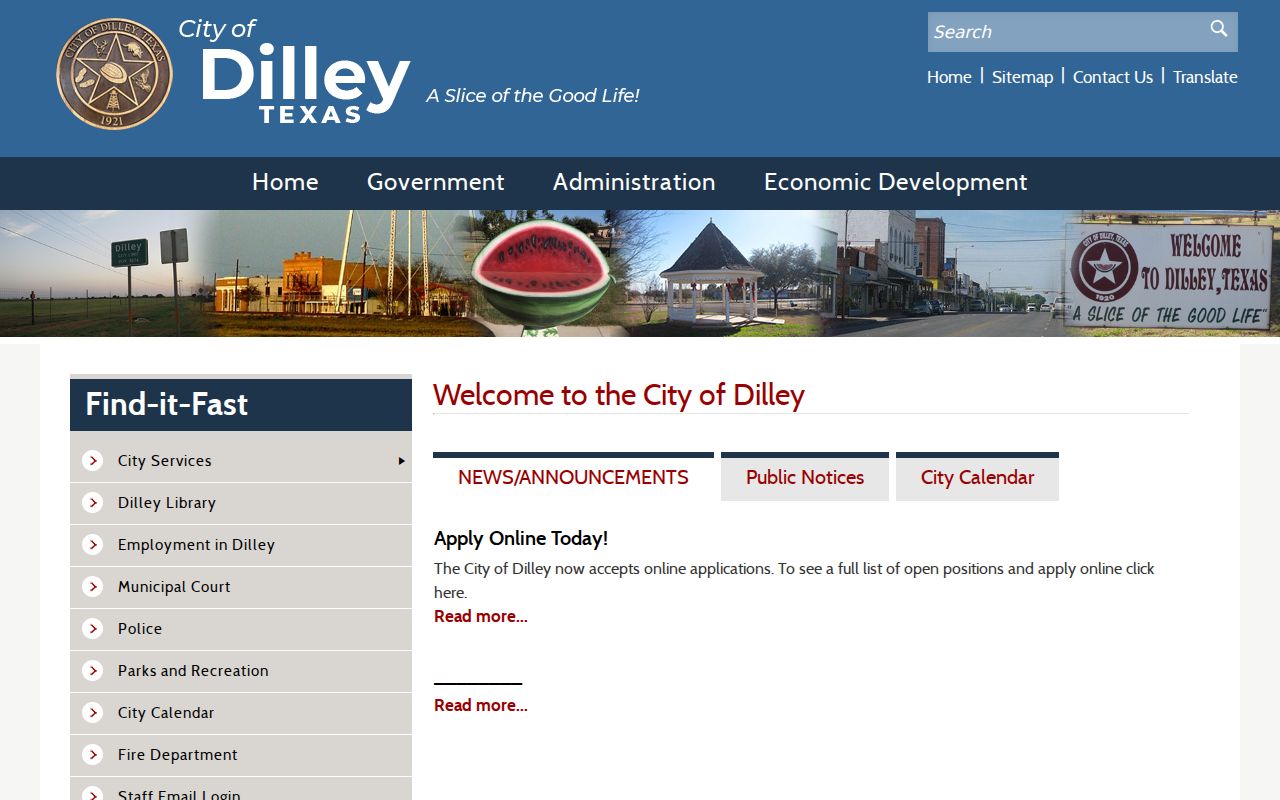 Dilley criminal records and official city building information