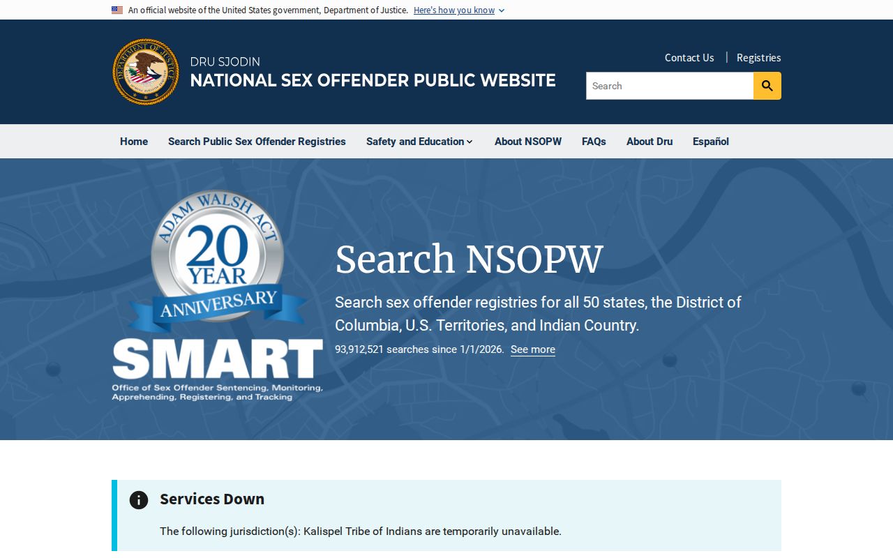 National sex offender search available for Frio County registry checks